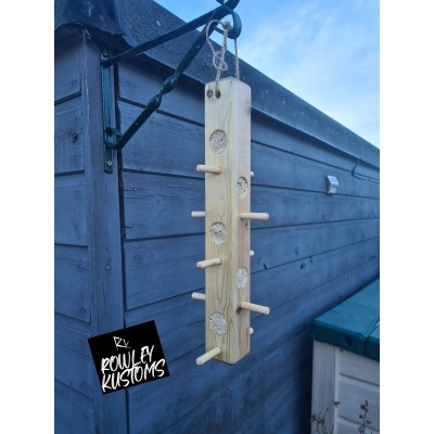 Handmade Rustic Wood Birdfeeder (NATURAL)